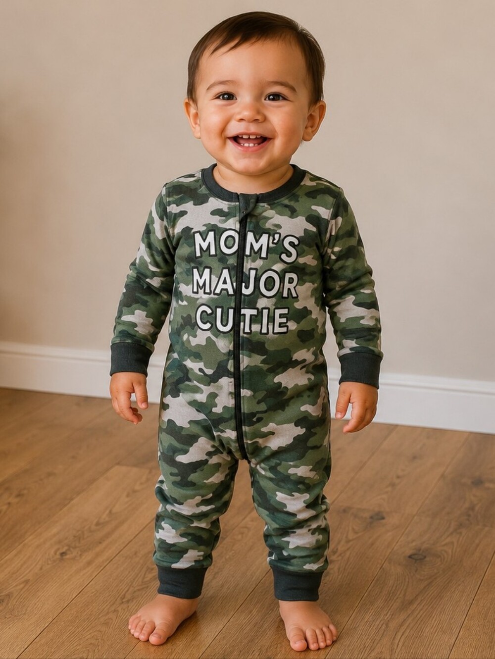 18-24 Boys camo Footless Sleeper